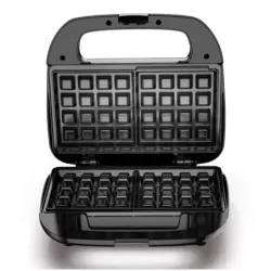 Waflera Black Decker Divisor De 4 Secciones 760W Antiadherente Negra