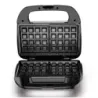 Waflera Black Decker Divisor De 4 Secciones 760W Antiadherente Negra