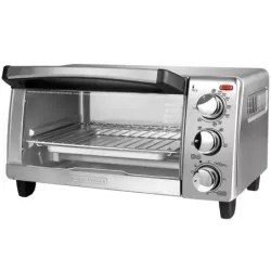 Horno Tostador Black Decker 4 Rebanadas Conveccion Natural 1150W Acero Inox