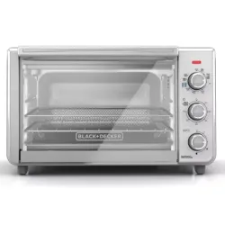 Horno Tostador Airfryer 5 En 1 Black Decker 6 Rebanadas 1500W Acero Inox