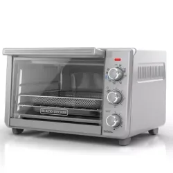 Horno Tostador Airfryer 5 En 1 Black Decker 6 Rebanadas 1500W Acero Inox