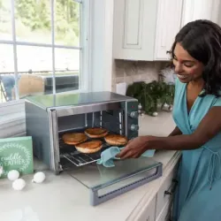 Horno Tostador Airfryer 5 En 1 Black Decker 6 Rebanadas 1500W Acero Inox