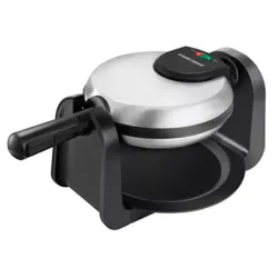 Waflera Giratoria Black Decker Estilo Belga Divisor De 4 Secciones Antiadherente Gris