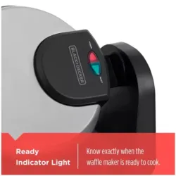 Waflera Giratoria Black Decker Estilo Belga Divisor De 4 Secciones Antiadherente Gris