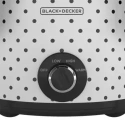 OLLA DE COCCION LENTA BLACK DECKER CAPACIDAD 4LTS 3 AJUSTES 200W PERRILLA TAPA VIDRIO BLANCO