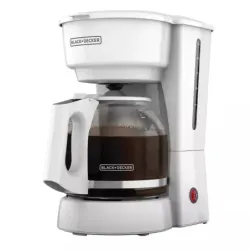 CAFETERA BLACK DECKER-12 TAZAS-SISTEMA GOTEO-BOTON ENCENDIDO Y APAGADO-BLANCA