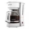 CAFETERA BLACK DECKER-12 TAZAS-SISTEMA GOTEO-BOTON ENCENDIDO Y APAGADO-BLANCA