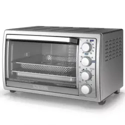 Horno Tostador Airfryer 7 En 1 Black Decker Con Sistema Conveccion 1500w Acero Inox