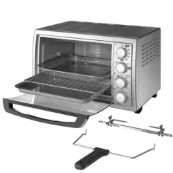 Horno Tostador Airfryer 7 En 1 Black Decker Con Sistema Conveccion 1500w Acero Inox