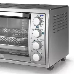 Horno Tostador Airfryer 7 En 1 Black Decker Con Sistema Conveccion 1500w Acero Inox