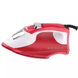 Plancha de Ropa Black Decker Light Easy 1200W Suela Antiadherente Ceramica Smartsteam Blanco Rojo