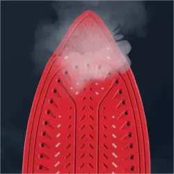 Plancha de Ropa Black Decker Light Easy 1200W Suela Antiadherente Ceramica Smartsteam Blanco Rojo