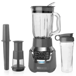Licuadora Black Decker 3 En 1  900W 3 Vel  3 Funciones Progr  Gris