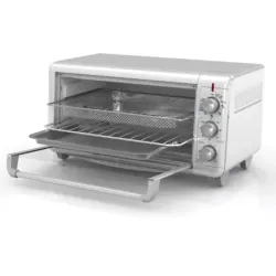 HORNO TOSTADOR AIRFRYER 5 EN 1 BLACK DECKER 8 REBANADAS 1500W ACERO INOX.