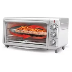 HORNO TOSTADOR AIRFRYER 5 EN 1 BLACK DECKER 8 REBANADAS 1500W ACERO INOX.