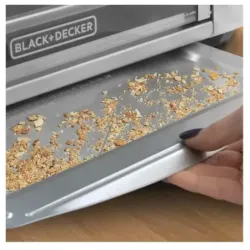 HORNO TOSTADOR AIRFRYER 5 EN 1 BLACK DECKER 8 REBANADAS 1500W ACERO INOX.