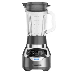 LICUADORA BLACK DECKER SILENCIOSA DIGITAL 3 VELOCIDADES 900W JARRA VIDRIO 1.5 LTS Y VASO 18 ONZ GRIS