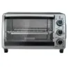 HORNO TOSTADOR BLACK DECKER 4 REBANADAS 1350W ACERO INOX.