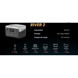 River 2 Ecoflow 360w salida AC 300W