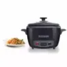 Olla Arrocera Black Decker Capacidad 7 Tzs 2 Lts Tapa Vidrio Negra