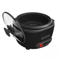 Olla Arrocera Black Decker Capacidad 7 Tzs 2 Lts Tapa Vidrio Negra