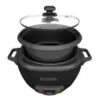 Olla Arrocera Black Decker Capacidad 7 Tzs 2 Lts Tapa Vidrio Negra