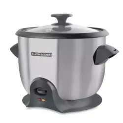 Olla Arrocera Black Decker 20 Tazas de acero inoxidable Gris