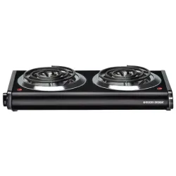 Hornilla Electrica Black Decker Dual 1500W Negro