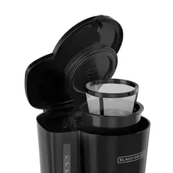 CAFETERA BLACK DECKER-5 TAZAS-FILTRO PERMANENTE-BOTON ENCENDIDO Y APAGADO-NEGRA