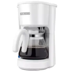 Cafetera Black Decker 5 Tazas Filtro Permanente Boton Encendido y Apagado Blanca