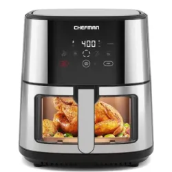 FREIDORA DE AIRE CHEFMAN 7.6LTS PANTALLA TOUCH 1500W CON VISUALIZACION ACERO INOX