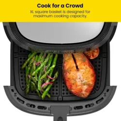 FREIDORA DE AIRE CHEFMAN 7.6LTS PANTALLA TOUCH 1500W CON VISUALIZACION ACERO INOX