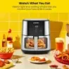 FREIDORA DE AIRE CHEFMAN 7.6LTS PANTALLA TOUCH 1500W CON VISUALIZACION ACERO INOX