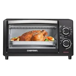 HORNO TOSTADOR CHEFMAN 4 REBANADAS 1000W 45LTS PROGRAMABLE NEGRO