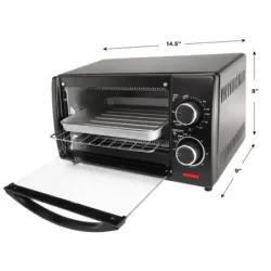 HORNO TOSTADOR CHEFMAN 4 REBANADAS 1000W 45LTS PROGRAMABLE NEGRO
