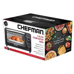 HORNO TOSTADOR CHEFMAN 4 REBANADAS 1000W 45LTS PROGRAMABLE NEGRO