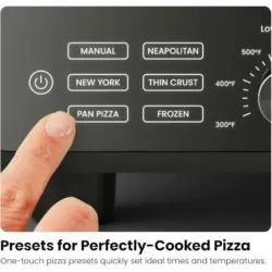 HORNO PARA PIZZA CHEFMAN ARTESANAL HASTA 12 PULG. LUZ CON VISUALIZACION ACERO INOX.