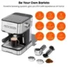 CAFETERA EXPRESO-CAPUCHINO-LATE CHEFMAN 4 EN 1-PANEL BOTONES- CON 15 BARES 1.5LTS ACERO INOX.