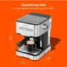 CAFETERA EXPRESO-CAPUCHINO-LATE CHEFMAN 4 EN 1-PANEL BOTONES- CON 15 BARES 1.5LTS ACERO INOX.