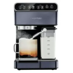 CAFETERA EXPRESO-CAPUCHINO-LATE CHEFMAN PRO PLUS 6 EN 1-TOUCH-CAPSULA- CON 20 BARES 1.8LTS NEGRO