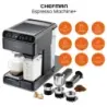 CAFETERA EXPRESO-CAPUCHINO-LATE CHEFMAN PRO PLUS 6 EN 1-TOUCH-CAPSULA- CON 20 BARES 1.8LTS NEGRO