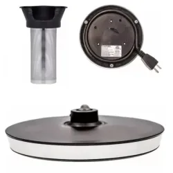 TETERA ELECTRICA CHEFMAN INALAMBRICA 1.8LTS-LUCES LED-BOTON- INFUSOR JARRA DE CRISTAL ACERO INOX.