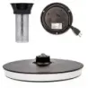TETERA ELECTRICA CHEFMAN INALAMBRICA 1.8LTS-LUCES LED-BOTON- INFUSOR JARRA DE CRISTAL ACERO INOX.