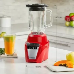LICUADORA BLACK DECKER ICE CRUSH 8 VEL. 700W JARRA VIDRIO 1.25LTS ROJA