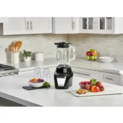LICUADORA BLACK DECKER ICE CRUSH 8 VEL. 700W JARRA VIDRIO 1.25LTS 2 VASOS MINI 200ML NEGRA