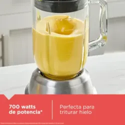 LICUADORA BLACK DECKER ICE CRUSH 8 VEL. 700W JARRA VIDRIO 1.25LTS ACERO INOX.