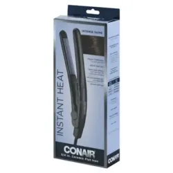 PLANCHA DE CABELLO CONAIR CERAMICA 205 GRADOS EN 30SEG. APAGADO AUTMAT NEGRO