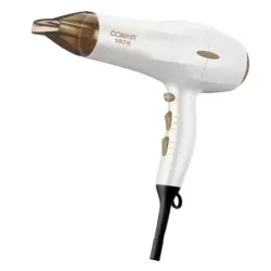 SECADOR DE CABELLO CONAIR DOBLE CERAMICA IONICO 1875W 2 VEL. 3 AJUSTES BLANCO