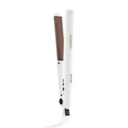 PLANCHA DE CABELLO CONAIR DOBLE CERAMICA 210 GRD EN 30SEG. 5 AJUSTES APAGADO AUTOM. BLANCO