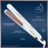 PLANCHA DE CABELLO CONAIR DOBLE CERAMICA 210 GRD EN 30SEG. 5 AJUSTES APAGADO AUTOM. BLANCO
